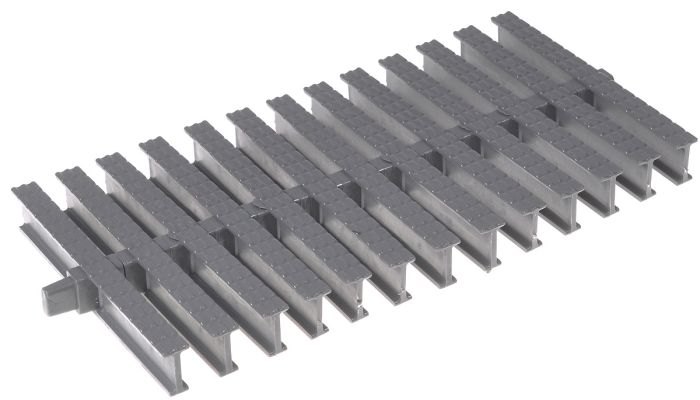 Переливная решетка Aquaviva KP HKE01-G Classik с центральным соединением 145×25 мм (серая)