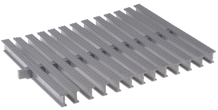 Переливная решетка Aquaviva KP HKE03-G Classik с центральным соединением 245×25 мм (серая)