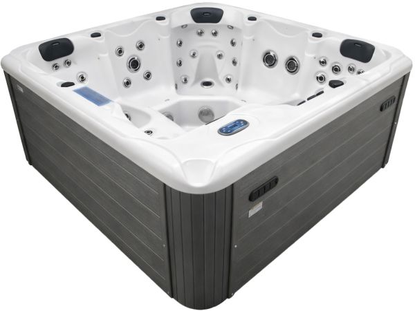 СПА-бассейн Aquajoy Santorini (220х220х95 см), Серебристо-белый мрамор