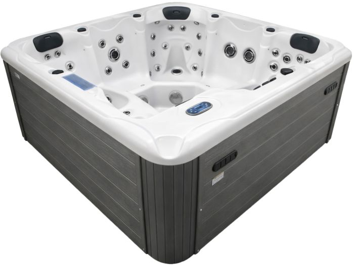СПА-бассейн Aquajoy Santorini (220х220х95 см), Серебристо-белый мрамор