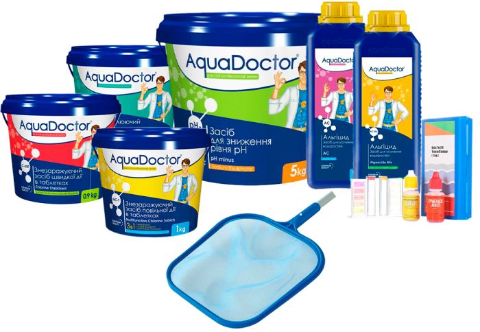 Набор химии для бассейна AquaDoctor 8 в 1 (10-15 м3)