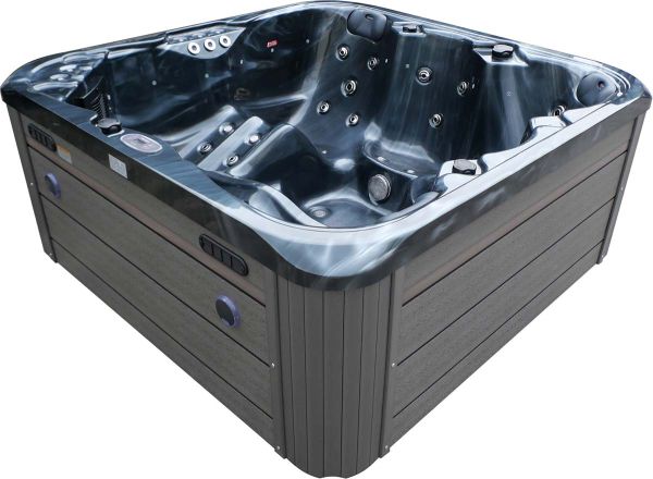 СПА-бассейн Aquajoy Riviera (200х200х90 см), темный опал, с динамиками и LED-подсветкой
