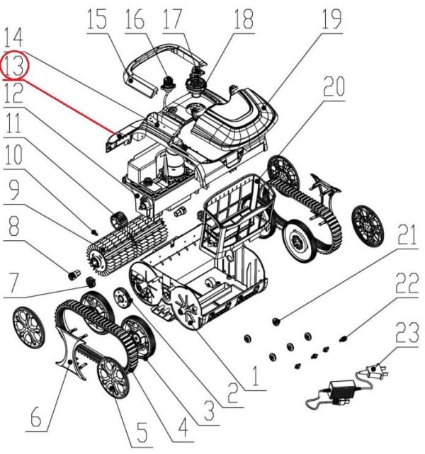 Герметичный блок датчика к пылесосу Wybotics WY200 (B.WYBOT S1.05.002)