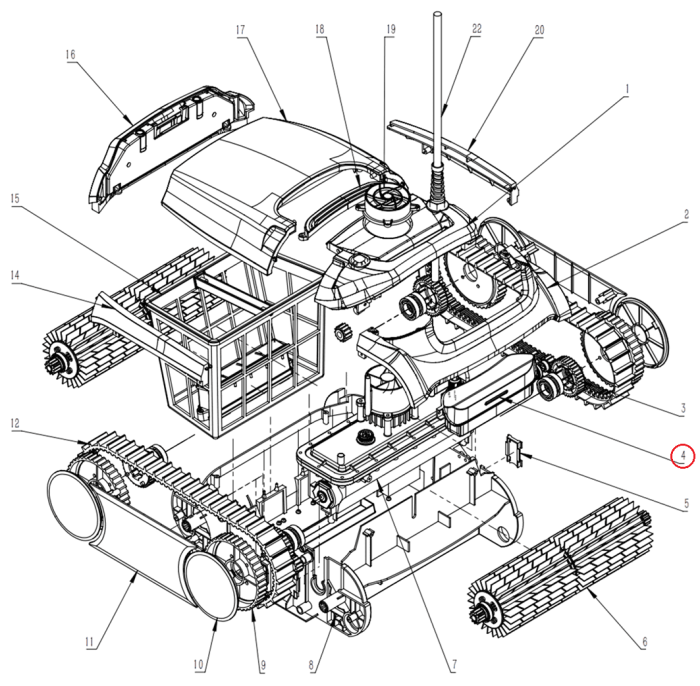 Комплект боковых уплотнений для корпуса робота-пылесоса Wybotics WY350 (B.WY3051.09.002)