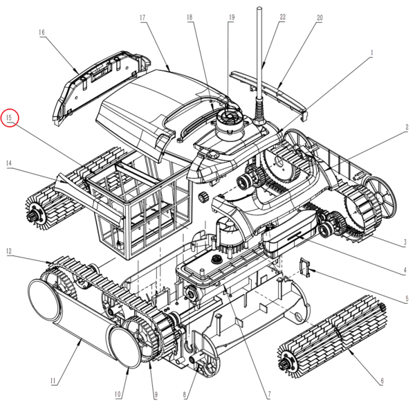 Корзина фильтра для робота-пылесоса Wybotics WY350 (B.WY310.01.004)