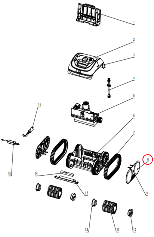 Колпаки на колеса для робота-пылесоса Wybotics C1 (S.WY3312Pro.39.A.001)