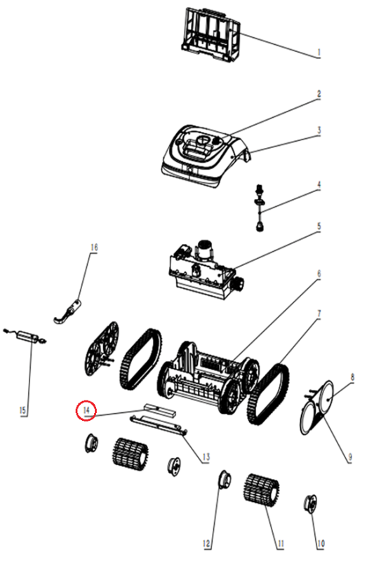 Пена для уменьшения веса для робота-пылесоса Wybotics C1 (B.OS7010C.09.001)