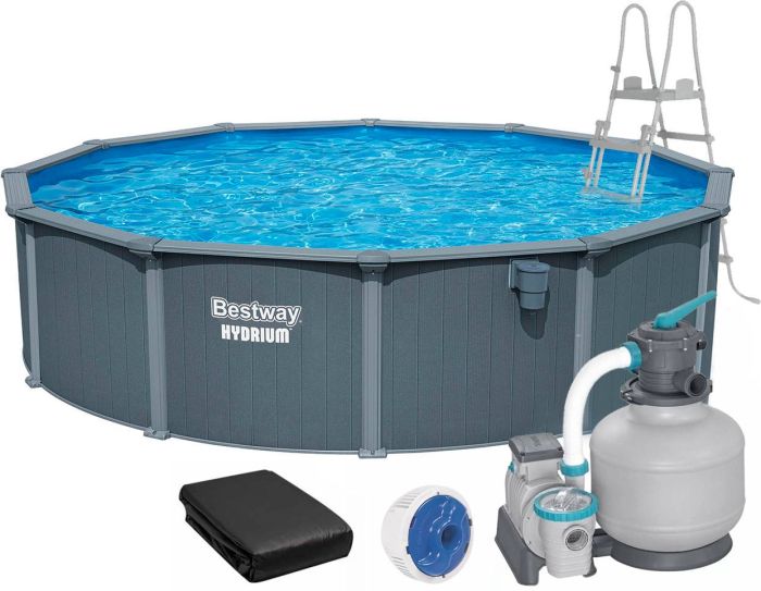 Сборный бассейн Bestway Hydrium 561RP (732х132 см) с песочным фильтром, лестницей и тентом