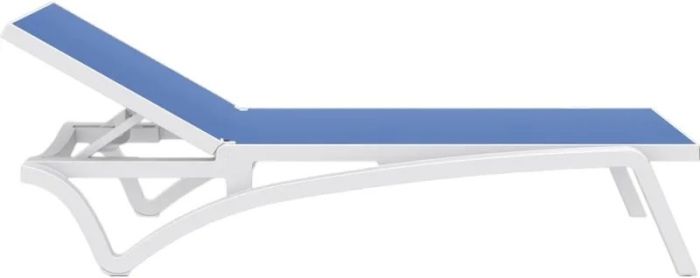 Шезлонг Aquajoy Pacific, белый с синим