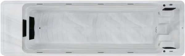 Плавательный СПА-бассейн Aquajoy Infinity (780х228х150 см), Серебристо-белый мрамор