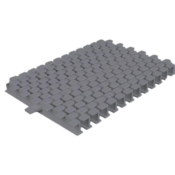 Переливная решетка Aquajoy KP HKE11-G Square с центральным соединением 195x25 мм (серая)