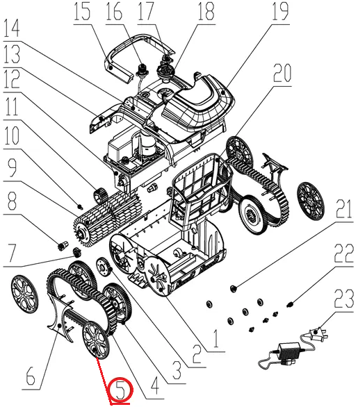Колпак колеса к пылесосу Wybotics WY200, (Wheel cover№5)