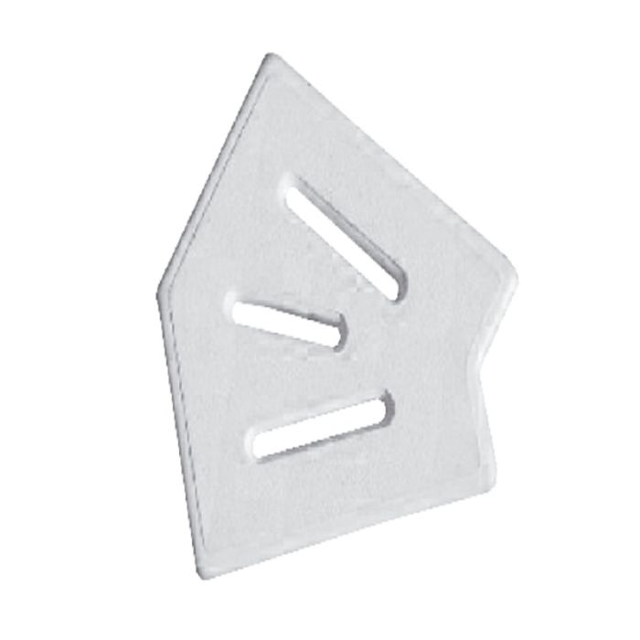 Corner element AquaViva Classic and Grift for overflow grate 45° 245/25 mm (white), markdown