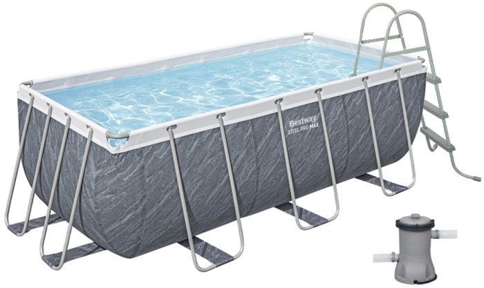Каркасный бассейн Bestway 56722 (412х201х122 см) с картриджным фильтром и лестницей