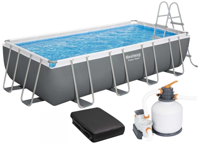 Каркасный бассейн Bestway 56466 (549х274х122 см) с песочным фильтром, лестницей и тентом