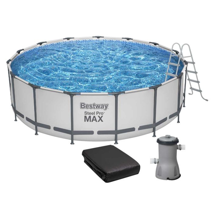 Каркасный бассейн Bestway 56438 (457х122 см) с картриджным фильтром и лестницей