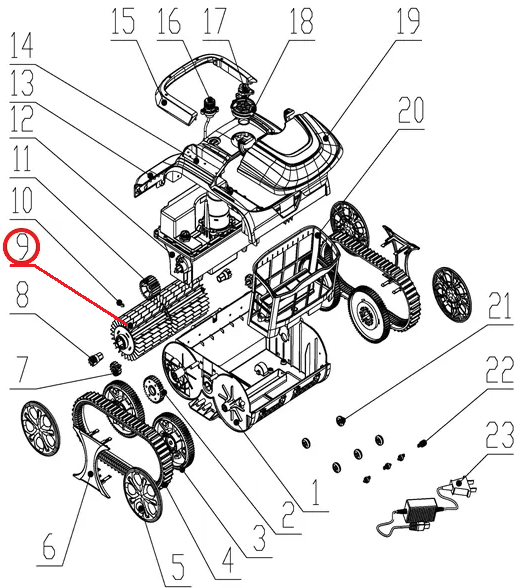 Комплект роликов к пылесосу Wybotics WY200, (Roller kit №9/WY200)