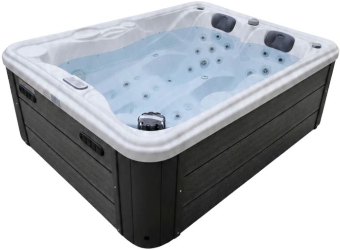 СПА-бассейн Aquajoy Bali (210х160х77 см), Серебристо-белый мрамор