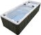 Плавательный СПА-бассейн Aquajoy Equilibrium (580х220х150 см), Серебристо-белый мрамор