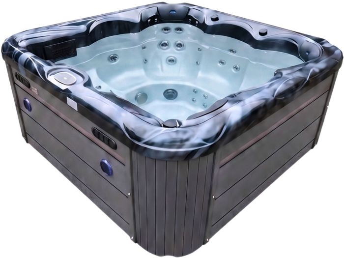 СПА-бассейн Aquajoy Ibiza (200х200х89 см), темный опал, с динамиками и LED-подсветкой