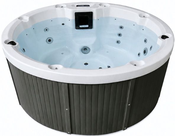 СПА-бассейн Aquajoy Lagoon (195х82 см), Серебристо-белый мрамор