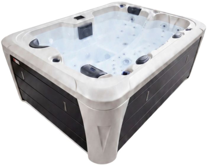 СПА-бассейн Aquajoy Miami (230х170х92 см), Серебристо-белый мрамор