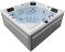 СПА-бассейн Aquajoy Monaco (220х220х90 см), Серебристо-белый мрамор, с динамиками и LED-подсветкой