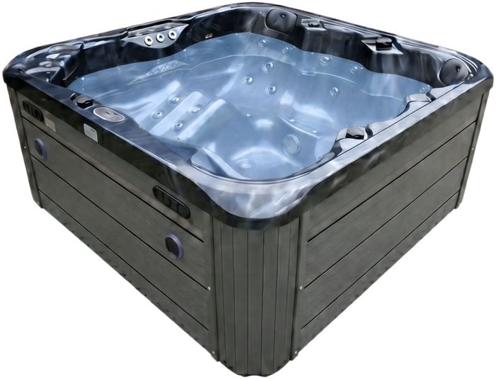 СПА-бассейн Aquajoy Riviera (200х200х90 см), темный опал, с динамиками и LED-подсветкой