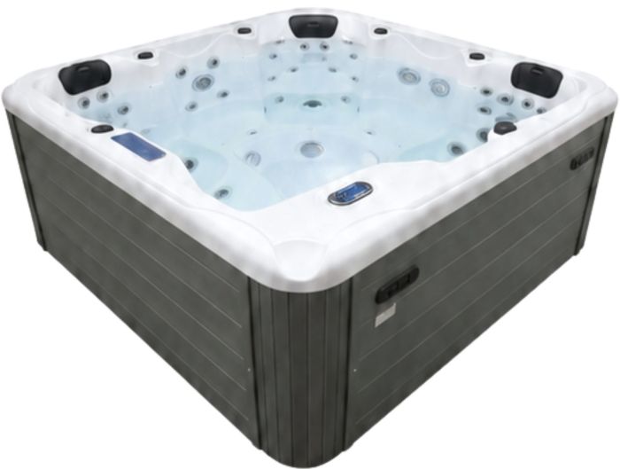 СПА-бассейн Aquajoy Santorini (220х220х95 см), Серебристо-белый мрамор