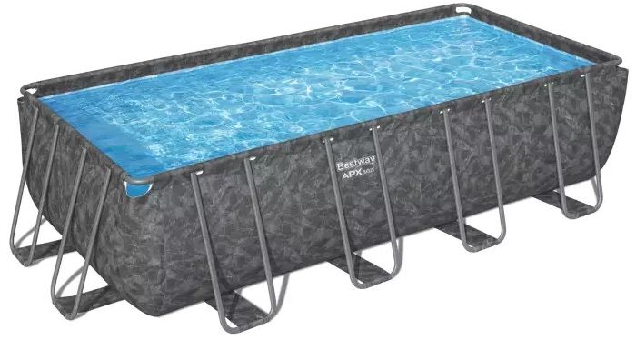 Каркасный бассейн Bestway Grey 561KA (549х274х132 см) с песочным фильтром, тентом и лестницей