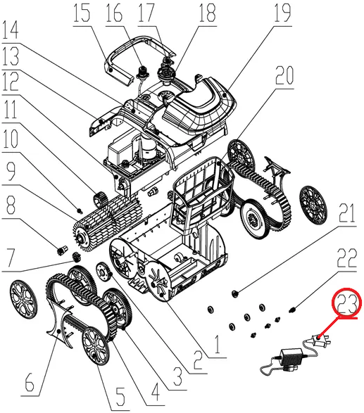 Зарядное устройство к пылесосу Wybotics WY200, (charger №23/WY200)