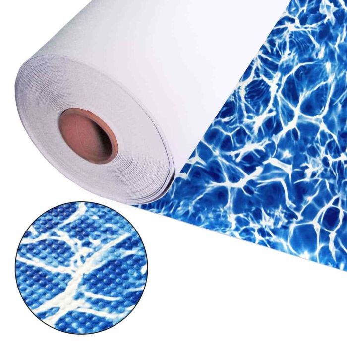 Лайнер Aquajoy Diffusion мрамор синий (противоскользящий) 1.65x20.2 м