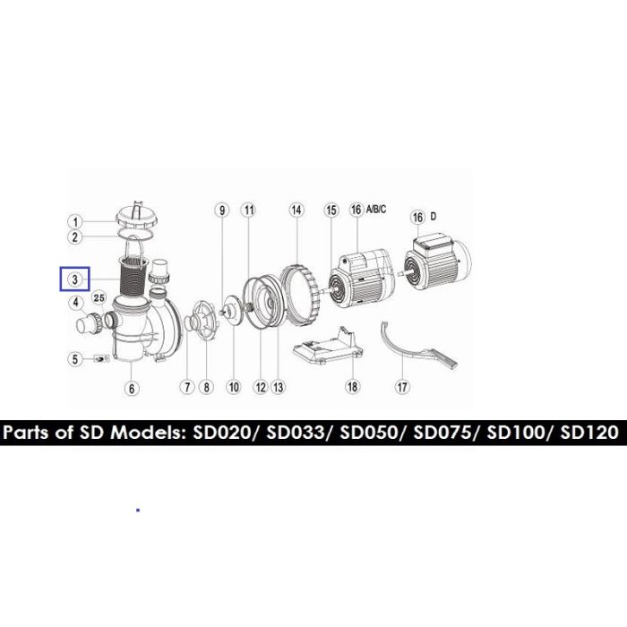 Корзина префильтра Emaux SD 89021701