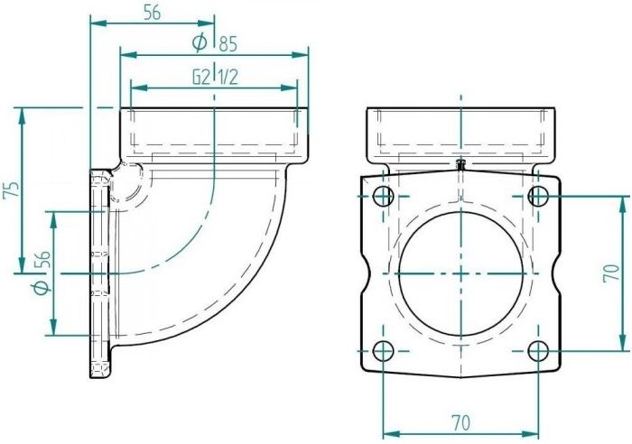 Фланцевое соединение Fitstar 7190350 для насоса Taifun-Compact, 2-1/2"
