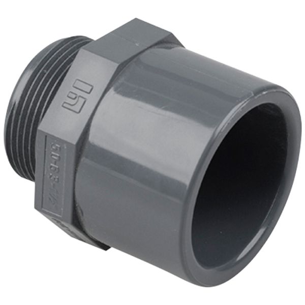 Двойной адаптер ПВХ Hidroten 1002002, муфта/втулка, НР, d25-32 мм, 3/4"