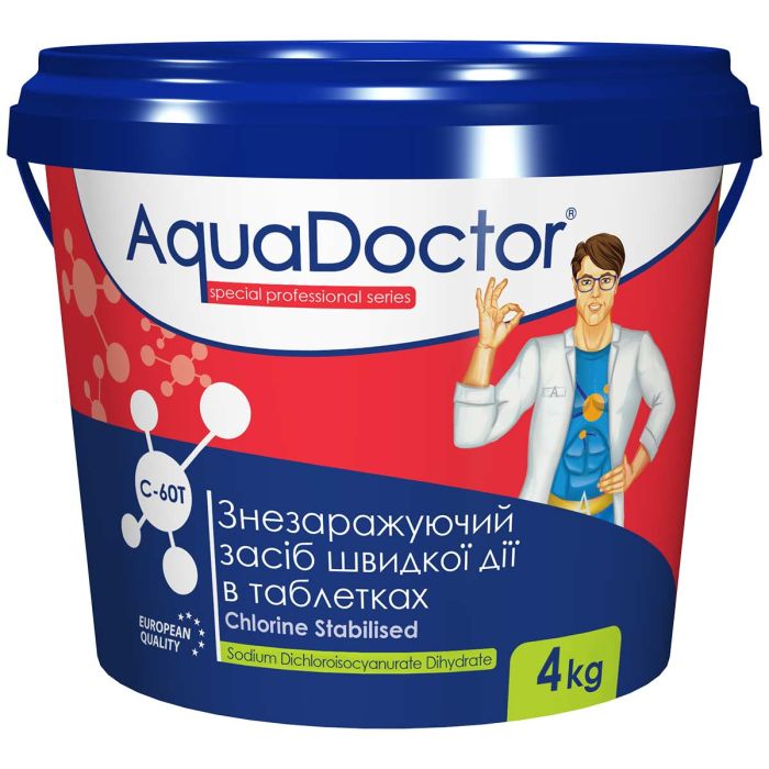 Шок-хлор для бассейна AquaDoctor C-60T 4 кг в таблетках