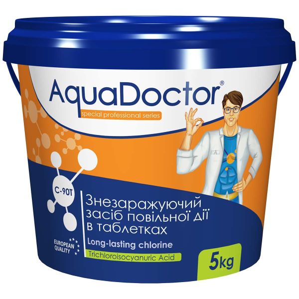 Хлор для бассейна AquaDoctor C-90T 5 кг в таблетках