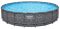 Каркасный бассейн Bestway Grey 561JZ (671х132 см) с песочным фильтром, тентом и лестницей