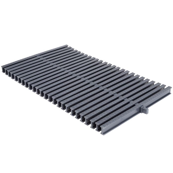 Переливная решетка Aquaviva KTG-30 Classic с центральным соединением, 295x25 мм (серая)
