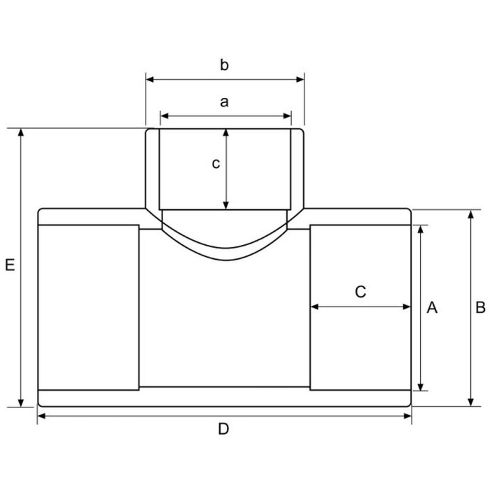 Тройник переходной 90° ПВХ Hidroten 1002247, BP, d90 мм, 1 1/2"