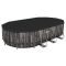 Каркасный бассейн Bestway Wood Style 5611R (610х366х122 см) с картриджным фильтром, лестницей и тентом