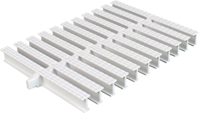 Переливная решетка Aquaviva KP HKE02 Classik с центральным соединением 195×25 мм (белая)