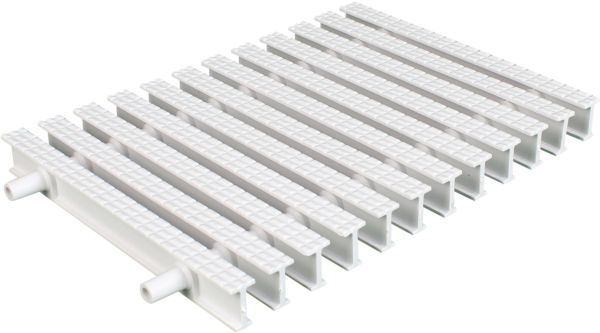 Переливная решетка Aquaviva KP HKE07 Classik с двойным соединением 245×25 мм (белая)