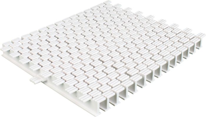 Переливная решетка Aquaviva KP HKE12 Square с центральным соединением 245×25 мм (белая)