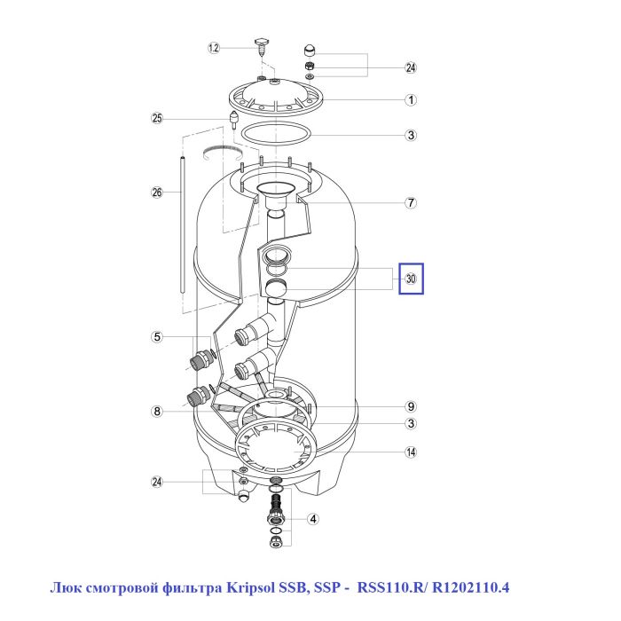Люк смотровой фильтра Kripsol SSB