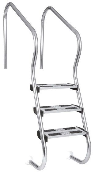 Лестница для бассейна Hayward EAF4 Easy access (4 ступени), для широкого борта, AISI-316