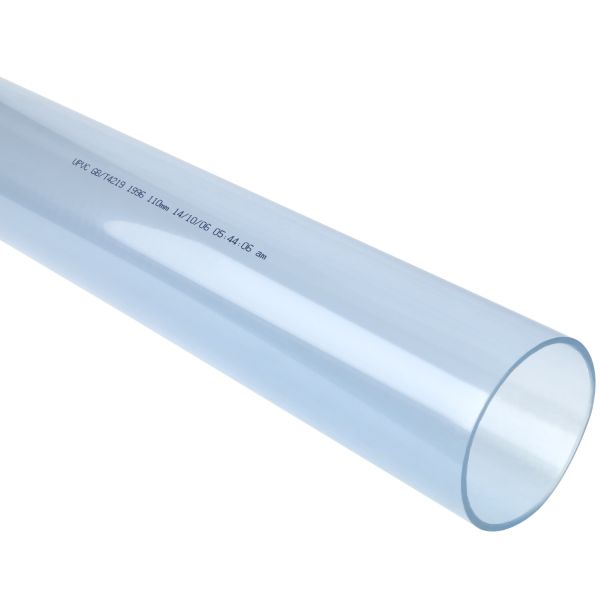 Труба прозрачная ПВХ (PVC-U) напорная клеевая Lareter PN10 d50 мм