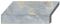 Бортовая Г-образная плитка Aquaviva Loft Blue, 600x345x50(20) мм