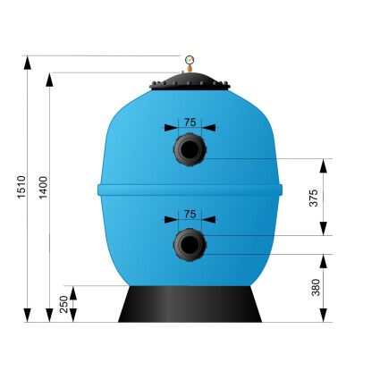 Фильтр AquaViva M1050 (43 м3/ч, D1050)