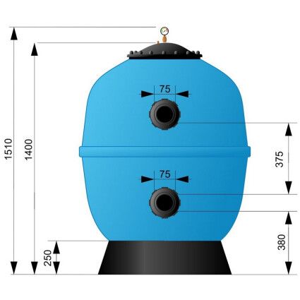 Фильтр AquaViva M1050 (43 м3/ч, D1050)
